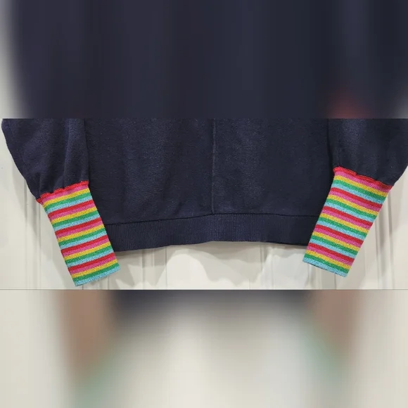 Boden Lytton rainbow sparkle sweater women's size 8 - Picture 4 of 7